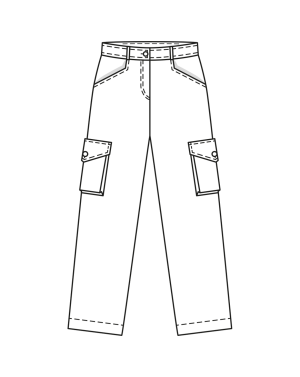 Pantalon en twill n°128 | Burda Style 02/23