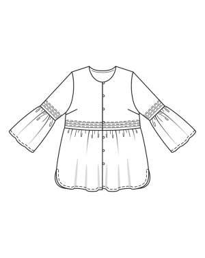 Tunique en lin viscose n°401 | Burda Curvy 01/23