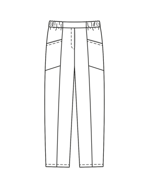 Pantalon en lin viscose n°404 | Burda Curvy 01/23