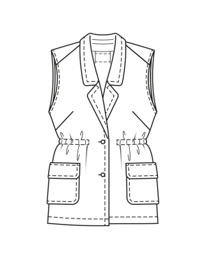 Veste en lin viscose n°407 | Burda Curvy 01/23