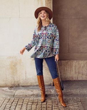 Tunique en soie n°413 | Burda Curvy 03/23