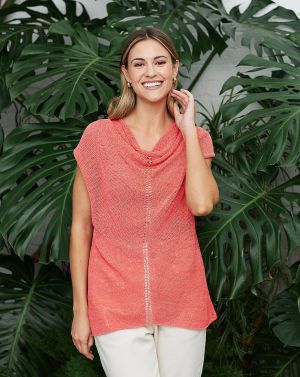 Top avec un col bénitier #13 | Burda Mailles n°21 - 2023