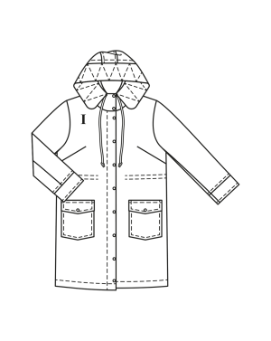 Parka avec veste intérieure en gabardine n°401 | Burda Curvy 04/23