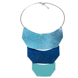 Collier tryptique en cuir