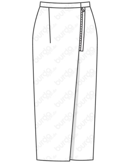 Jupe portefeuille n°101 de Burda Style Août 2017