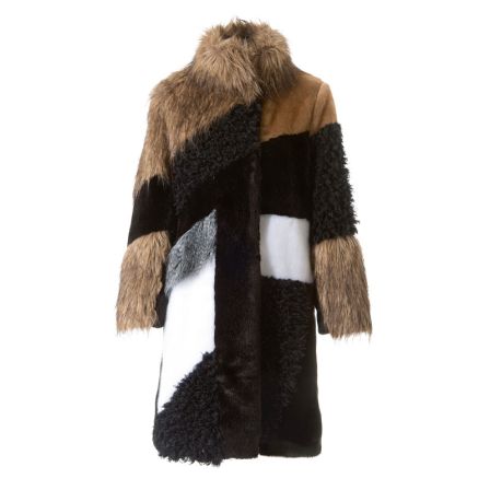 Manteau de Fourrure patchwork n°101