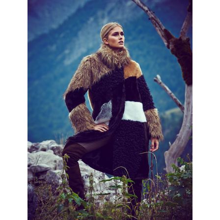 Manteau de Fourrure patchwork n°101