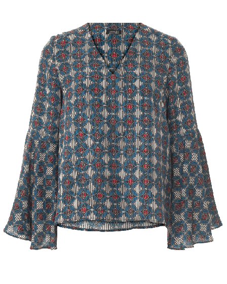 Blouses à manches corolle n°102 de Burda Style Juin 2017