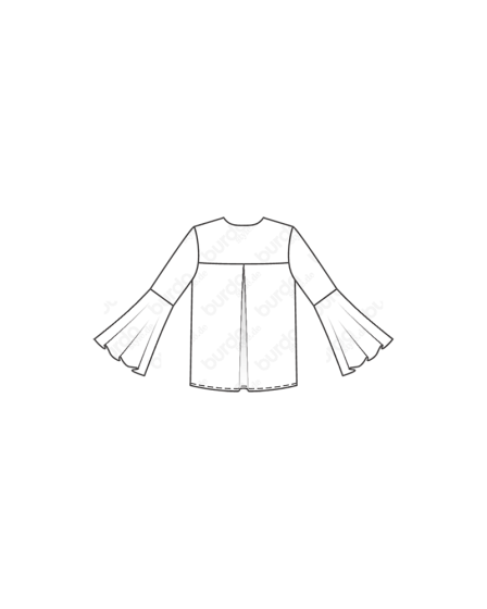 Blouses à manches corolle n°102 de Burda Style Juin 2017