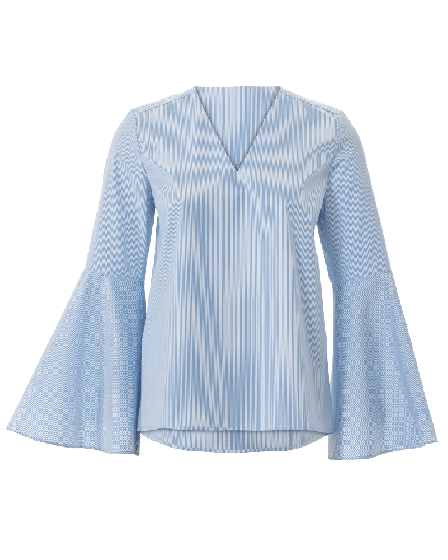 Blouses à manches corolle n°102 de Burda Style Juin 2017