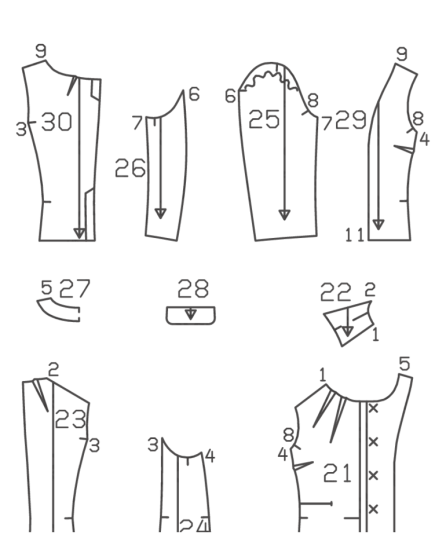 Veste boîte n°103 de Burda Style Décembre 2017