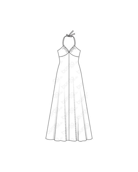 Robe longue n°104 de Burda Style Juin 2017