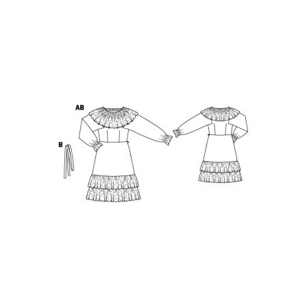 Robe à volants n°105 de Burda Style Janvier 2015