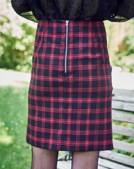 Minijupe drapée n°106 de Burda Style Octobre 2017