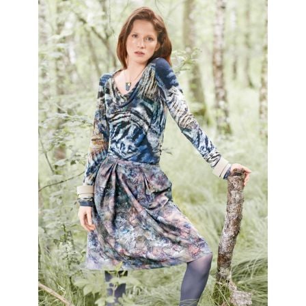 Jupe en cuir métallisé n°106 de Burda Style Octobre 2014