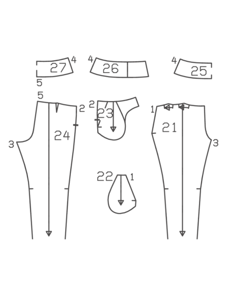 Pantalons n°106 de Burda Style Décembre 2017