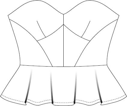 Caraco bustier n°106 de Burda Style Mars 2017