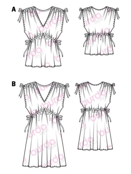Tunique, robe n°107 de Burda Style Février 2017