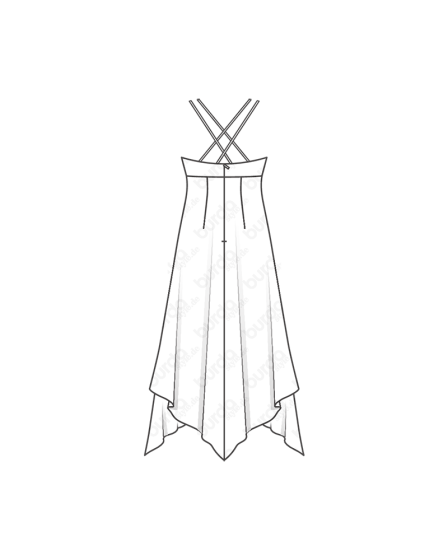 Robe à pointes n°107 de Burda Style Juin 2017