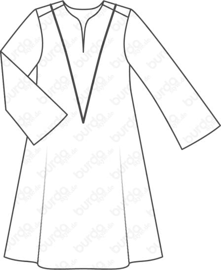 Robe trapèze  n°108 de Burda Style Avril 2017
