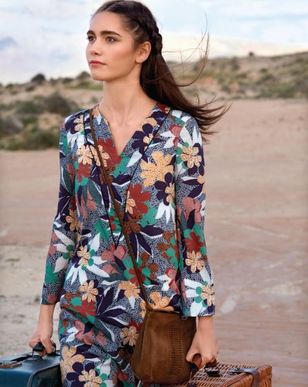 Robe trapèze  n°108 de Burda Style Avril 2017