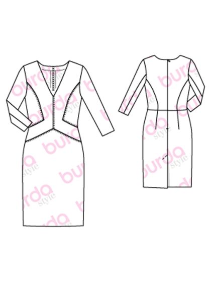 Robe fourreau n°109 de Burda Style Février 2017