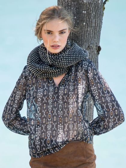 Chemisier en mousseline n°109 de Burda Style Novembre 2016