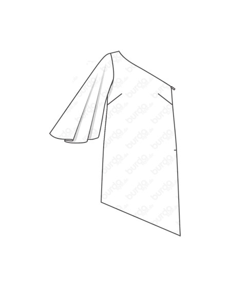 Robe asymétrique  n°110 de Burda Style Juin 2017