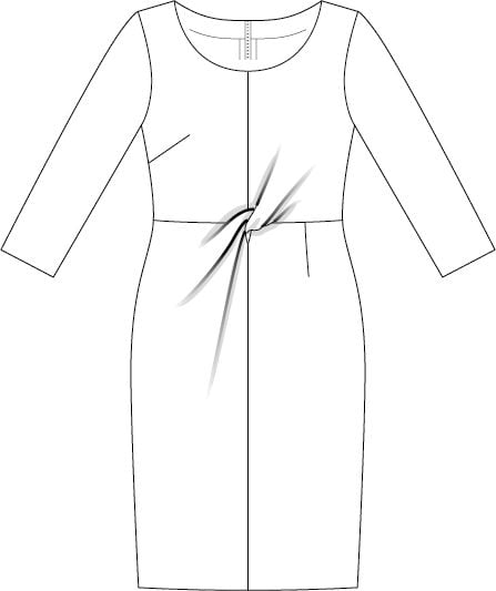 Robe drapée n°111 de Burda Style Mars 2017