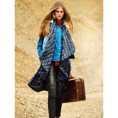 Gilet Long à col châle n°112 de Burda Style Octobre 2014