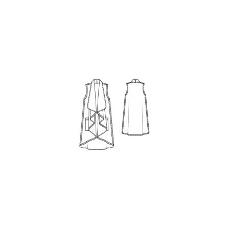 Gilet Long à col châle n°112 de Burda Style Octobre 2014
