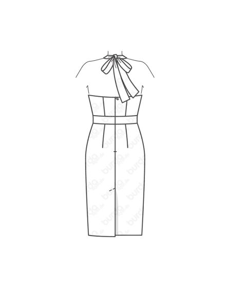 Robe dos-nu n°114 de Burda Style Juillet 2017