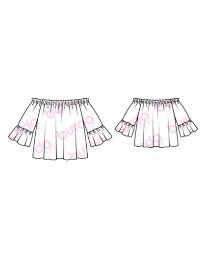 Top épaules nues n°116 de Burda Style Février 2017