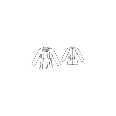 Veste à col montant n°116 de Burda Style Avril 2015