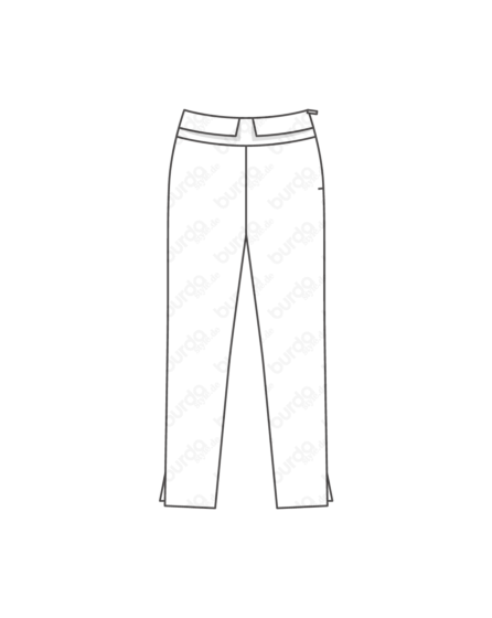 Pantalon en satin stretch n°102 | Burda Style 12/18