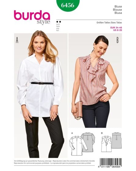 Blouse col droit  n°6456
