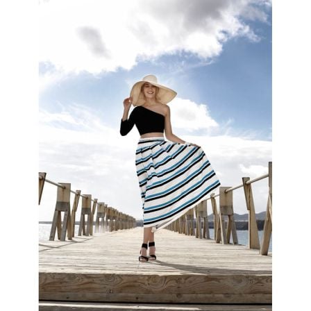 Jupe à plis n°117 de Burda Style Avril 2015