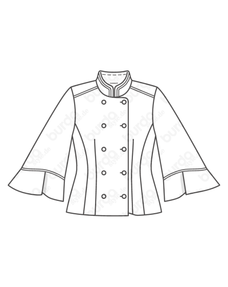 Veste d'uniforme n°118 de Burda Style Décembre 2017
