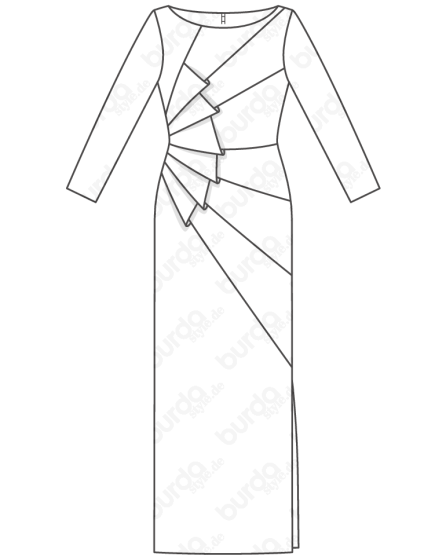 Robe du soir n°119 de Burda Style Décembre 2017