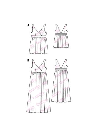 Nuisette, cheminse de nuit n°121 de Burda Style Janvier 2017