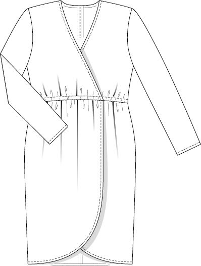 Robe portefeuille n°121 de Burda Style Mars 2017