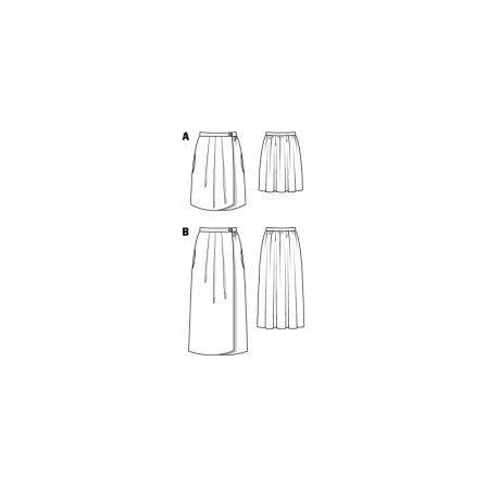 Longue jupe portefeuille n°121 de Burda Style Février 2015