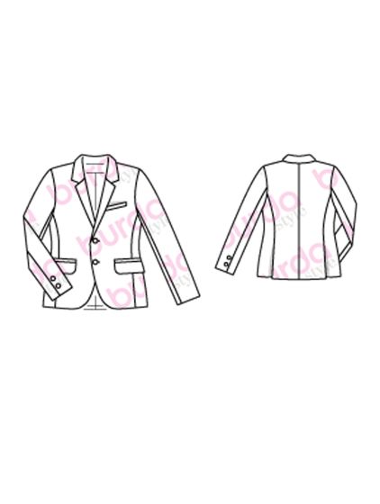 Veston pour enfant n°122 de Burda Style Février 2017