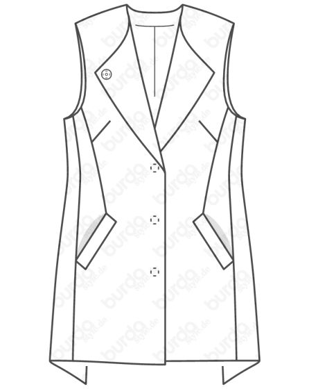 Gilets long n°122 de Burda Style Août 2017
