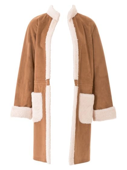Manteau peau lainée n°123 de Burda Style Octobre 2016