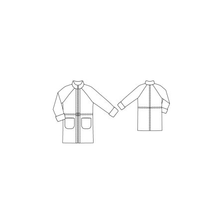 Manteau peau lainée n°123 de Burda Style Octobre 2016