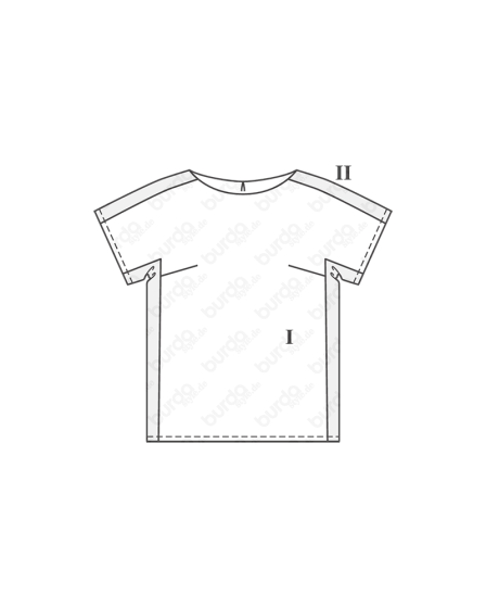 T-shirts n°123 de Burda Style Juin 2017