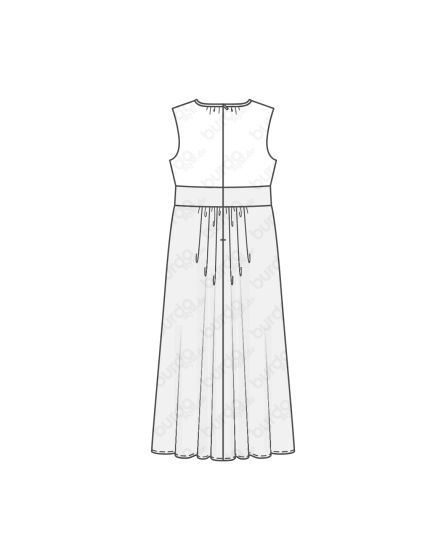 Robe longue n°124 de Burda Style Mai 2017