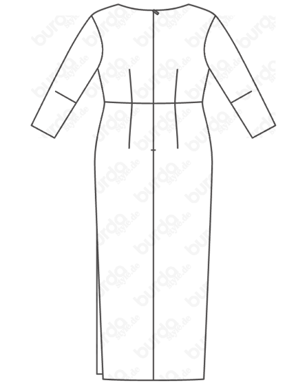 Robe longue n°124 de Burda Style Décembre 2017