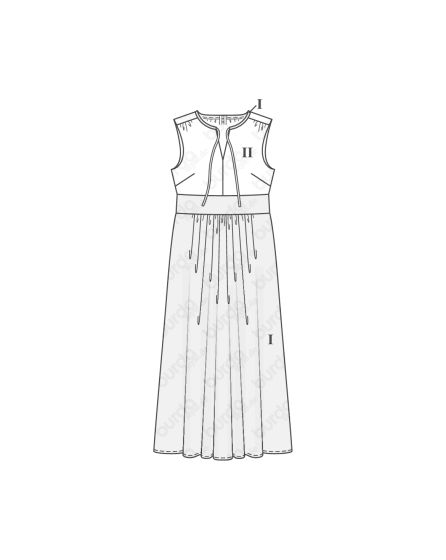 Robe longue n°124 de Burda Style Mai 2017